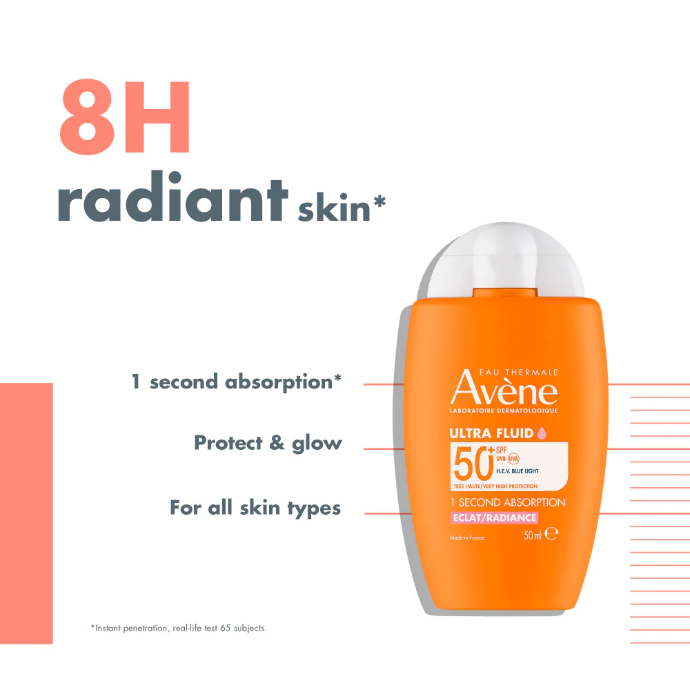 Avene Ultra Fluid Radiance Face Sunscreen SPF50+ 50ml - Image 2
