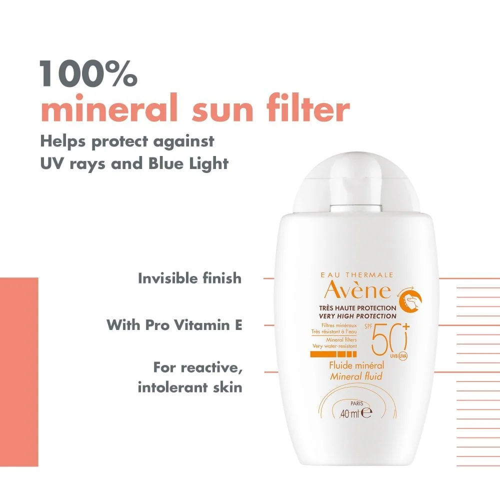 Avene Very High Protection Mineral Fluid Sun Cream SPF50+ 40ml - Image 2