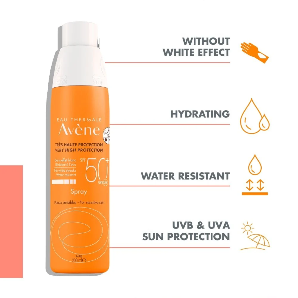 Avene Very High Protection Spray Sun Cream SPF50+ 200ml - Image 3