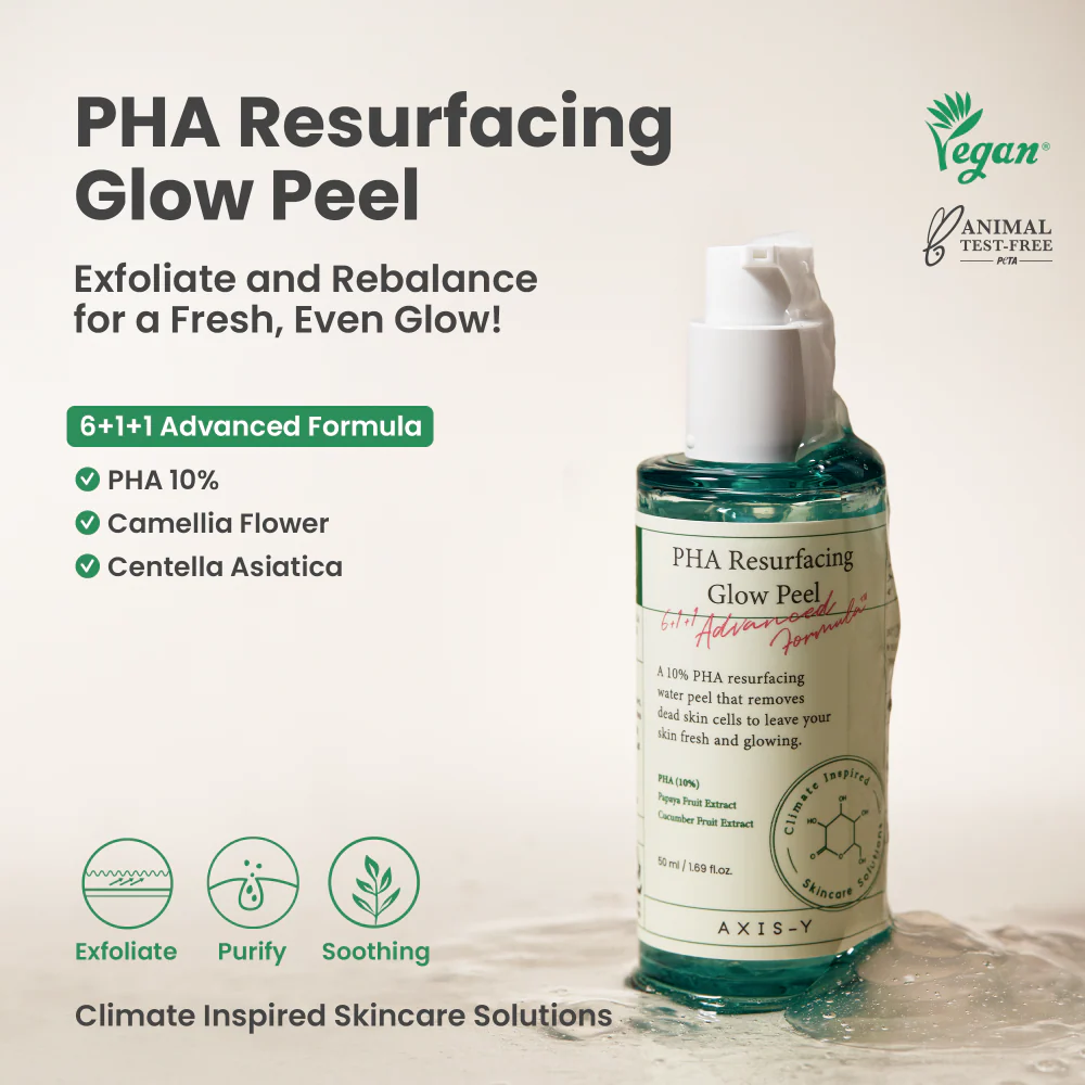 Axis-Y 6+1+1 10% PHA Resurfacing Glow Peel 50ml - Image 3