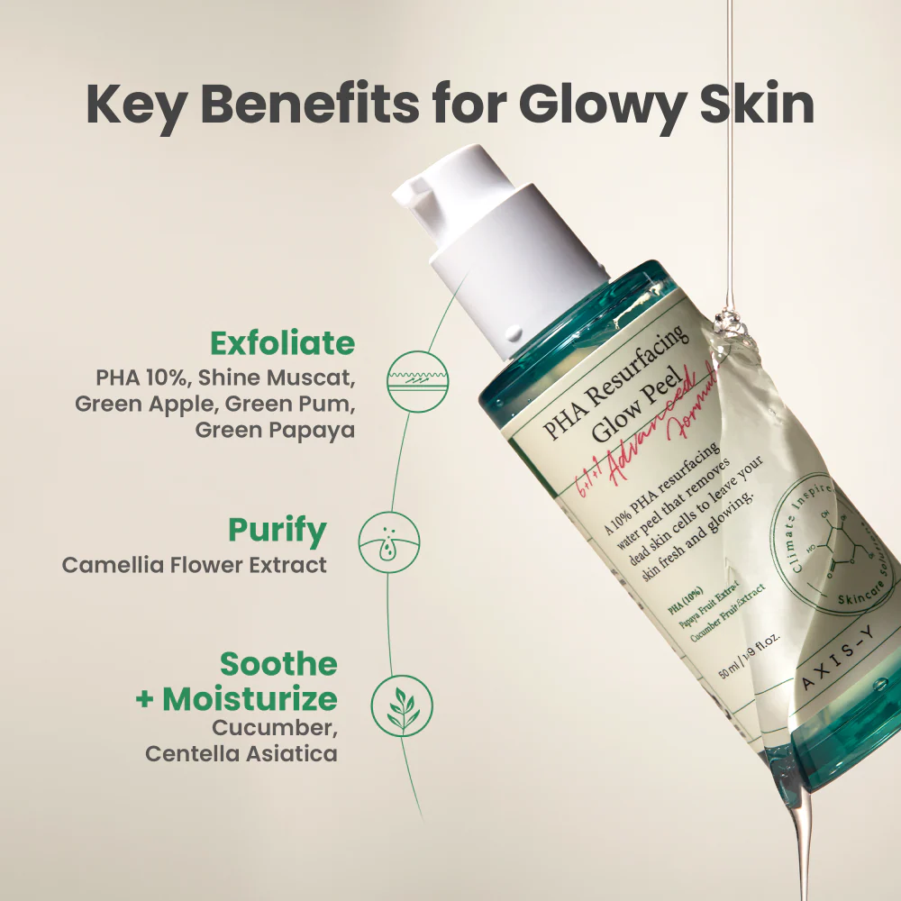 Axis-Y 6+1+1 10% PHA Resurfacing Glow Peel 50ml - Image 5