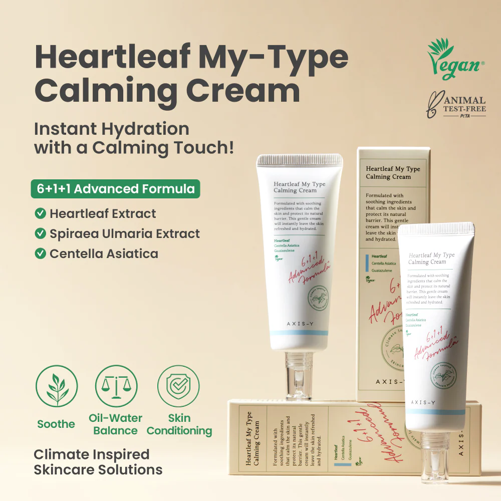 Axis-Y 6+1+1 Heartleaf My-Type Calming Cream 60ml - Image 3