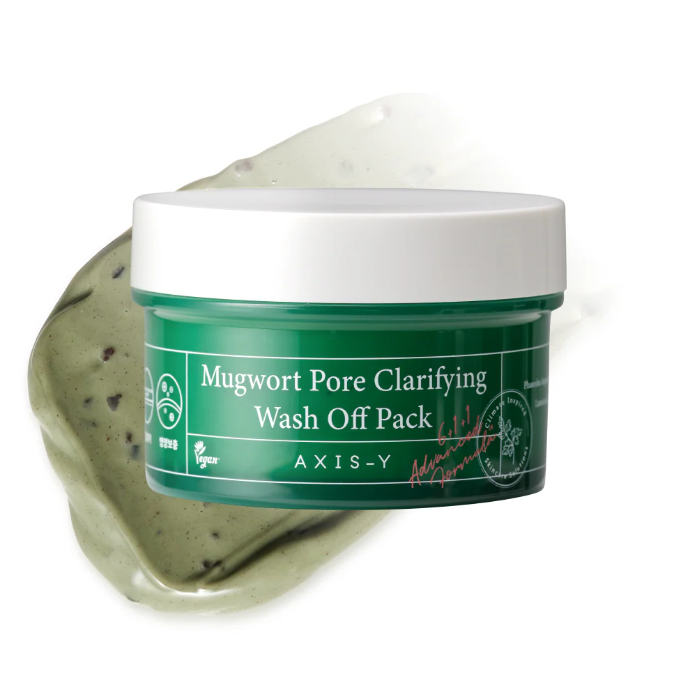 Axis-Y 6+1+1 Mugwort Pore Clarifying Wash Off Mask Pack 100ml - Image 2