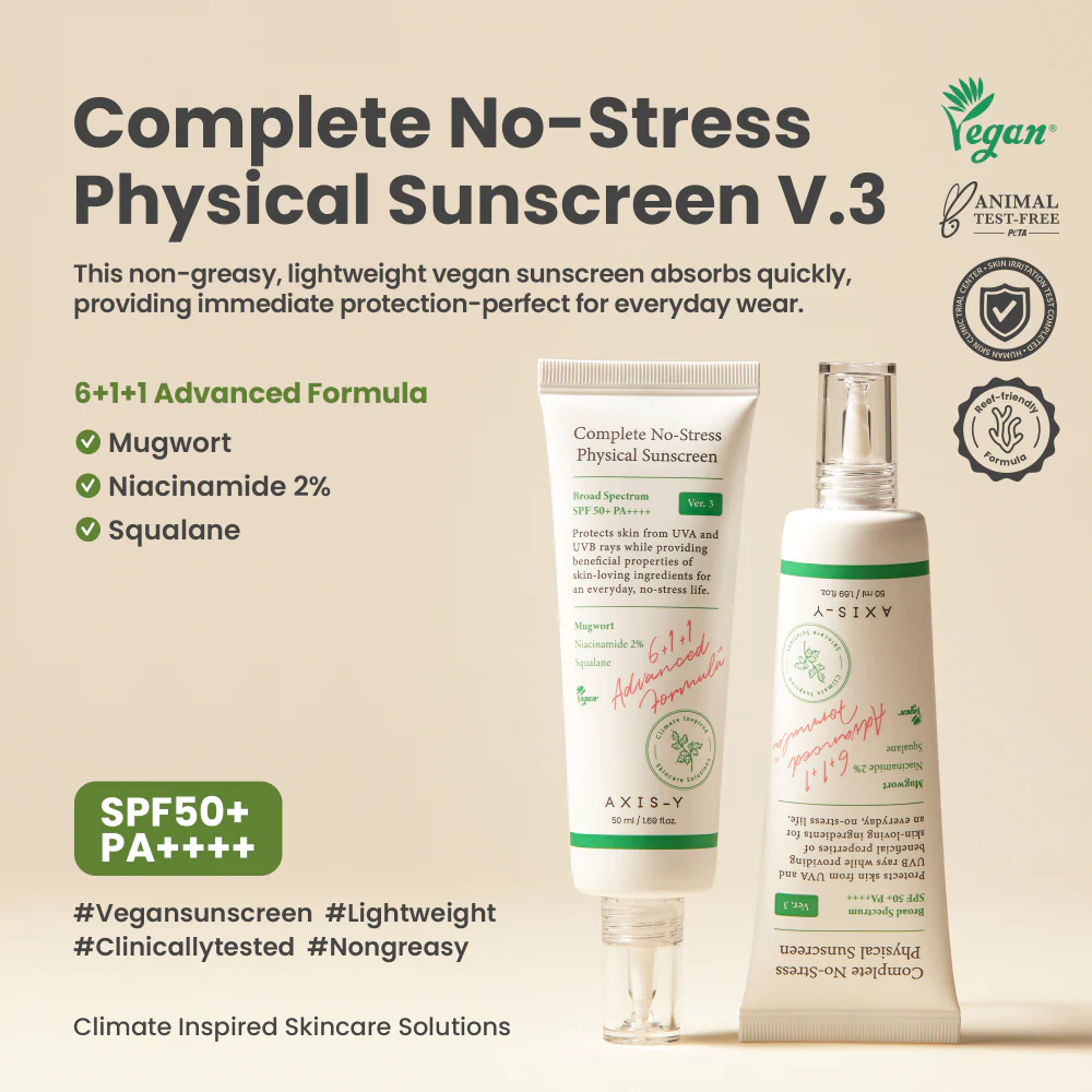 Axis-Y 6+1+1 Complete No-Stress Physical Sunscreen PA++++ SPF50+ 50ml - Image 3