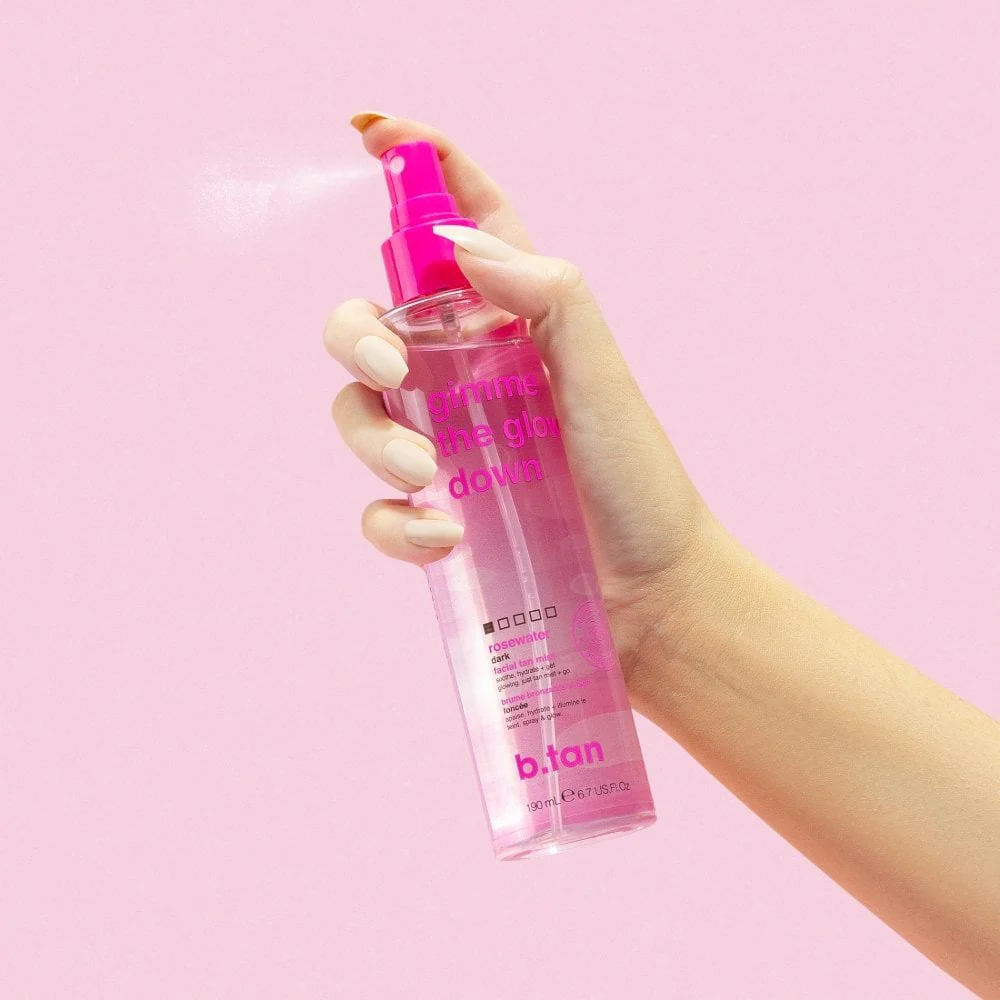 b.tan Gimme The Glow Down Facial Tanning Mist Dark 190ml - Image 4