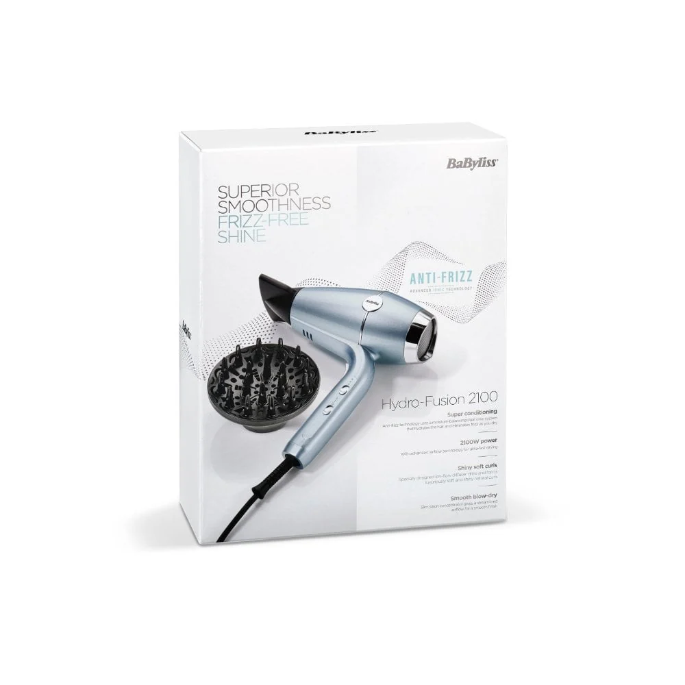 BaByliss Hydro Fusion Anti-Frizz 2100 Hair Dryer Ice 5573U - Image 11