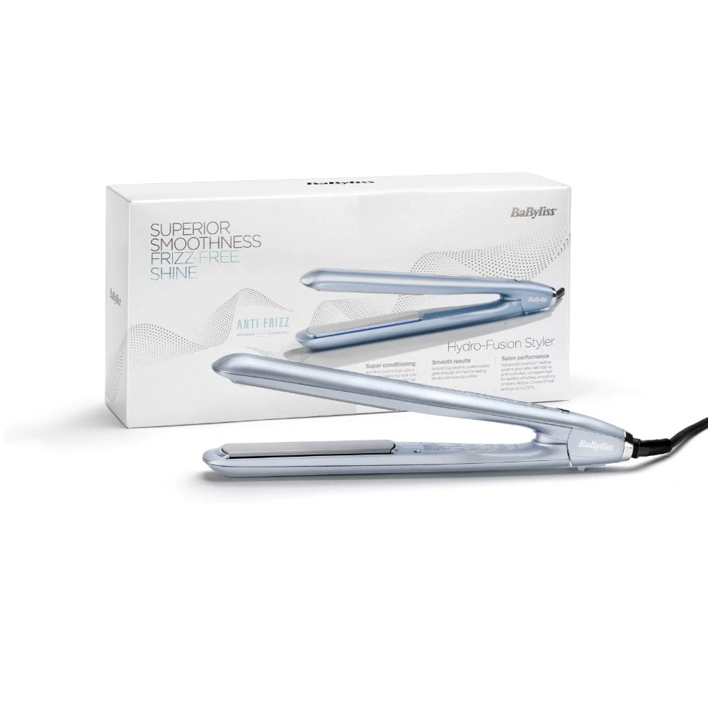 BaByliss Hydro Fusion Anti-Frizz Hair Straightener Ice 2573U - Image 4