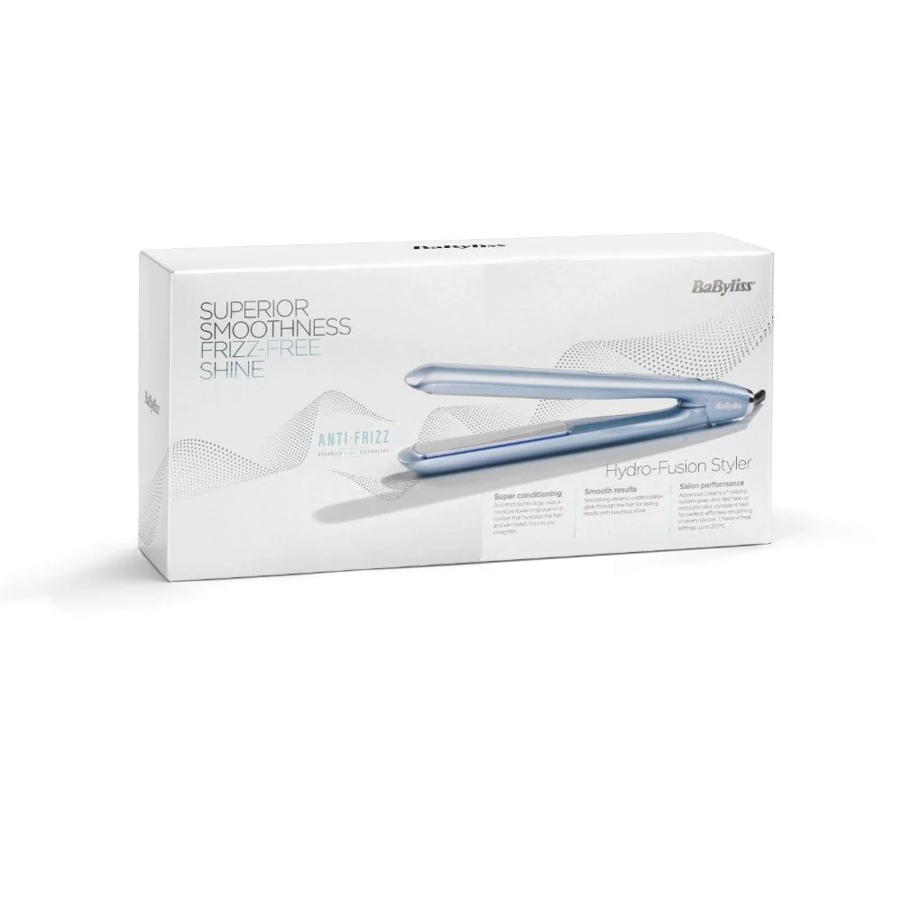 BaByliss Hydro Fusion Anti-Frizz Hair Straightener Ice 2573U - Image 7