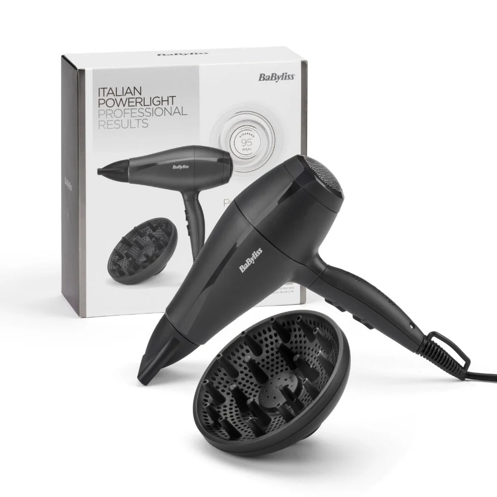 BaByliss Power Dry Light 2000 Hair Dryer Black 5910U - Image 3