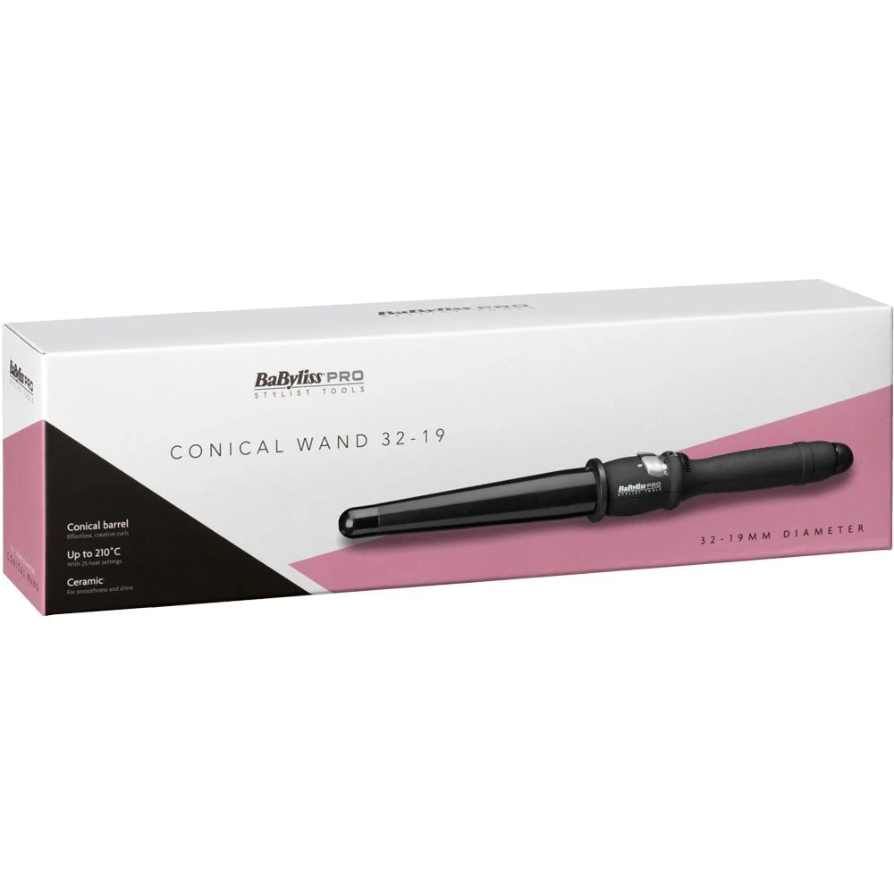 Babyliss Pro Ceramic Dial A Heat Conical Wand 32-19mm Black - Image 2