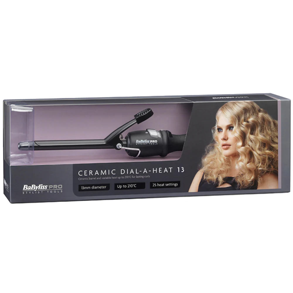 Babyliss Pro Ceramic Dial A Heat Curling Tong 13mm Black - Image 2
