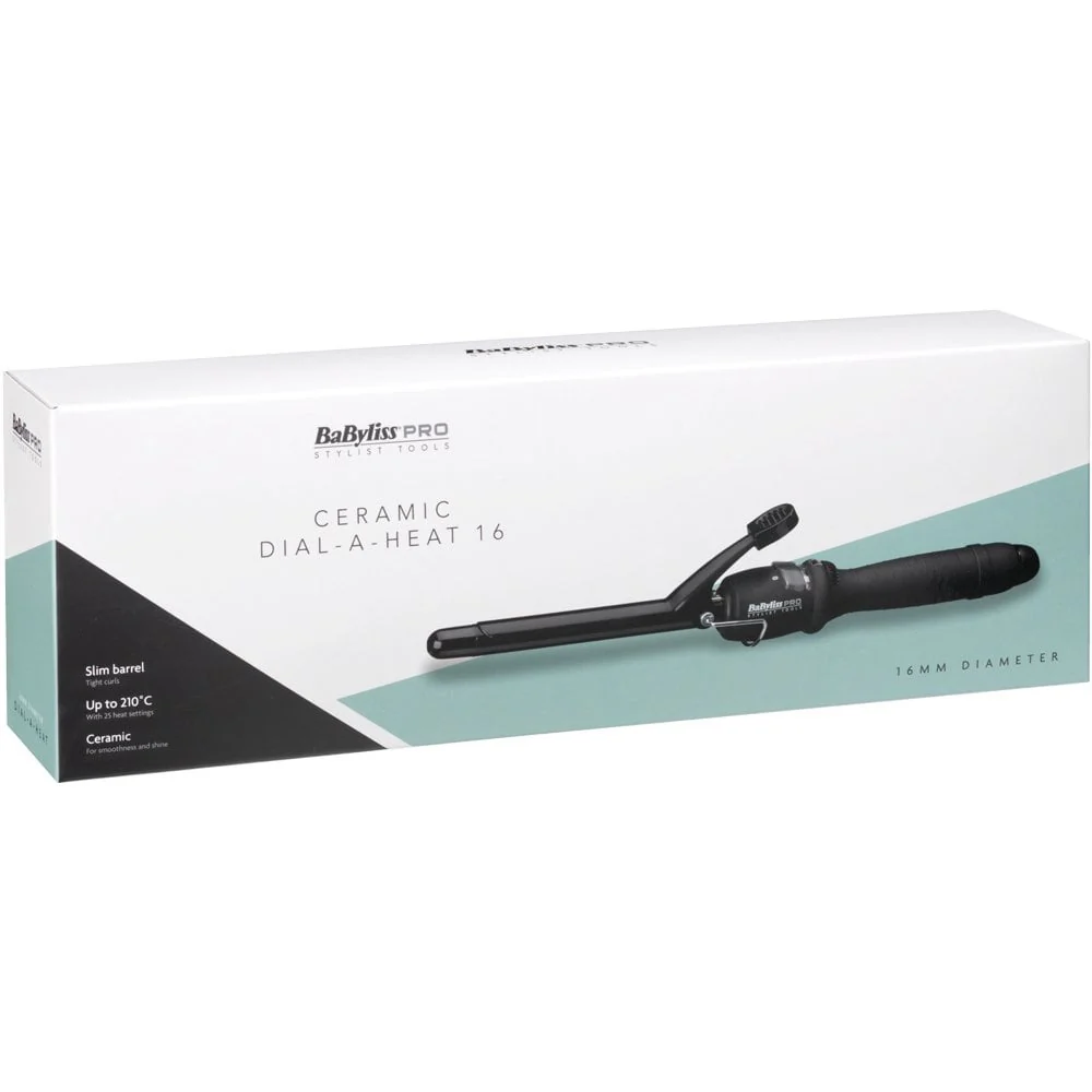 Babyliss Pro Ceramic Dial A Heat Curling Tong 16mm Black - Image 2