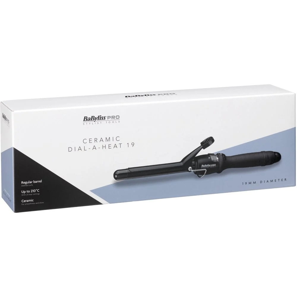 Babyliss Pro Ceramic Dial A Heat Curling Tong 19mm Black - Image 2