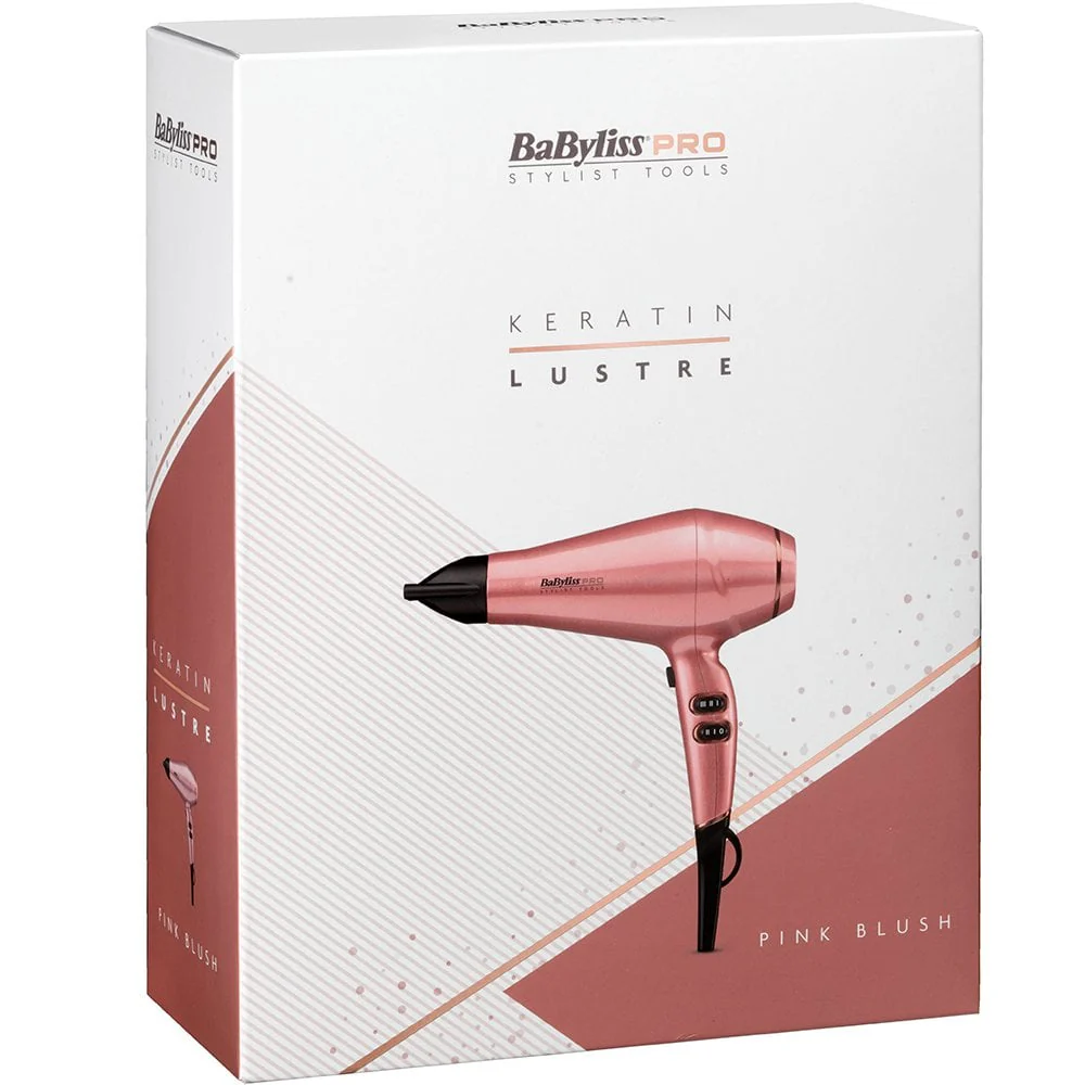 Babyliss Pro Keratin Lustre Hair Dryer Pink Blush - Image 2