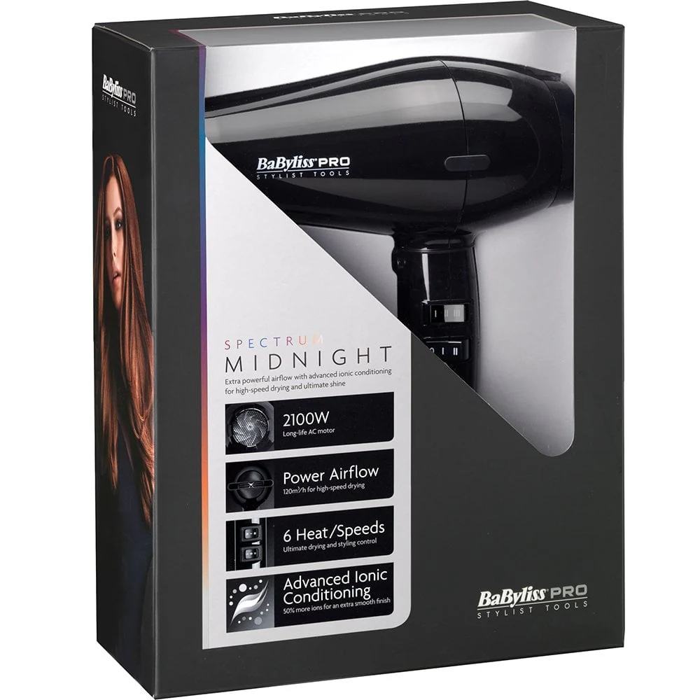 Babyliss Pro Spectrum Dryer Midnight Black 2100W - Image 3
