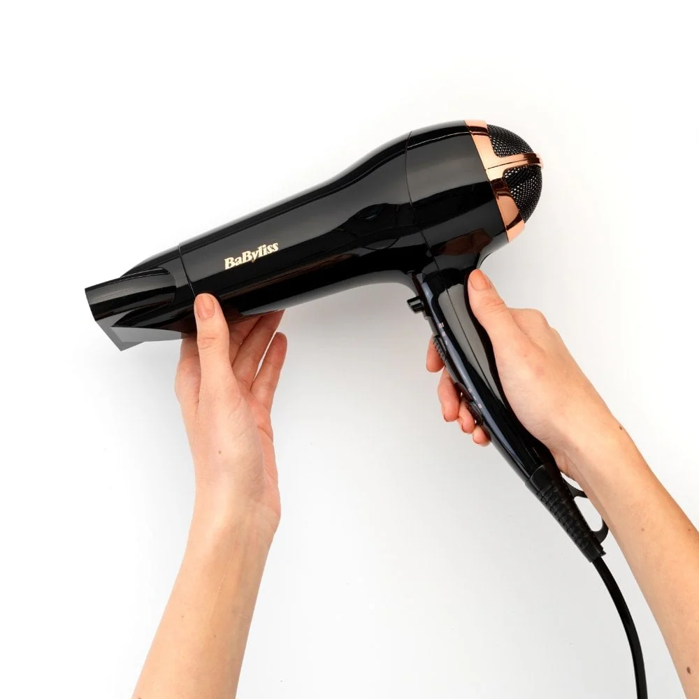 BaByliss Rose Lustre 2400 Hair Dryer Black 5736DU - Image 7