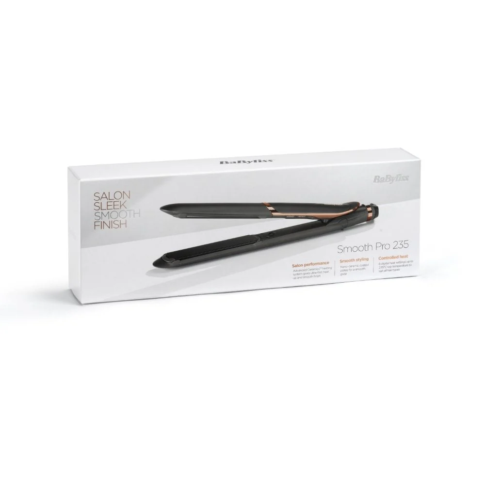 BaByliss Smooth Pro 235 Hair Straightener Black 2393U - Image 11