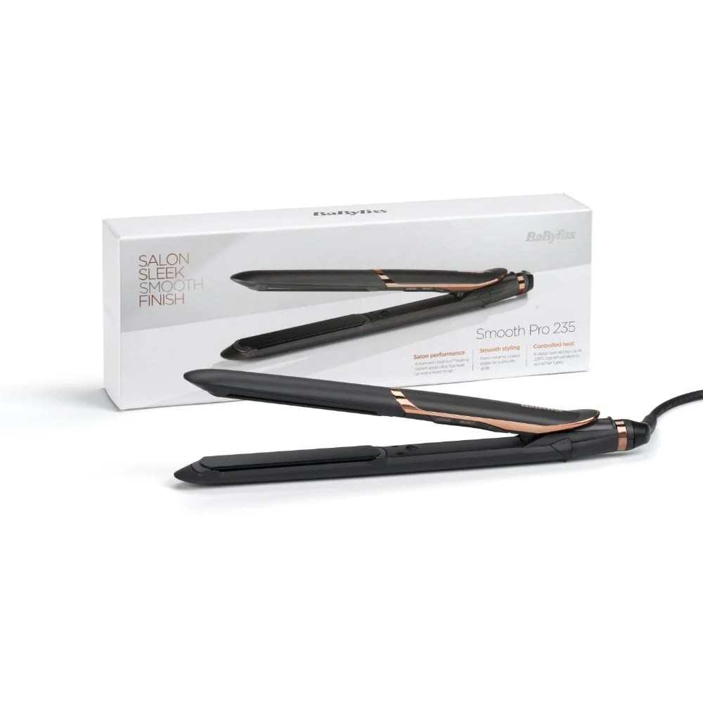 BaByliss Smooth Pro 235 Hair Straightener Black 2393U - Image 7