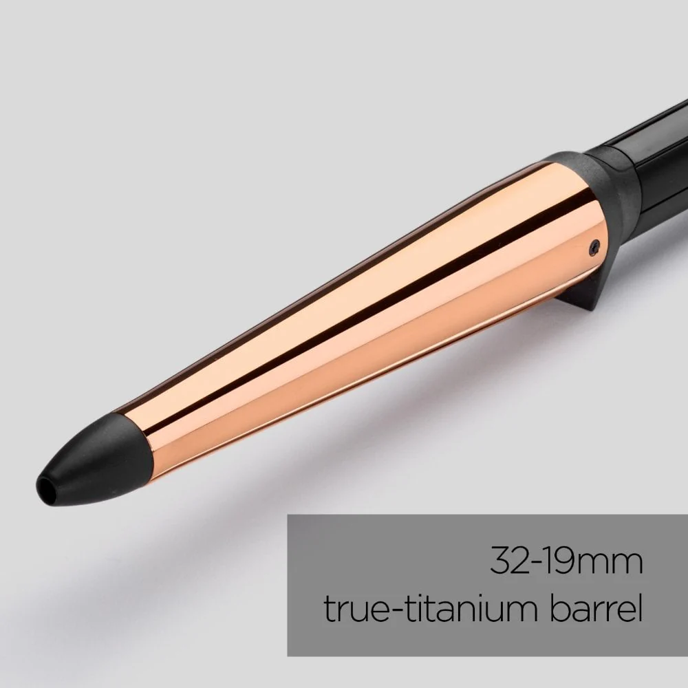 BaByliss Titanium Brilliance Conical Wand 19-32mm Rose Gold 2358U - Image 4