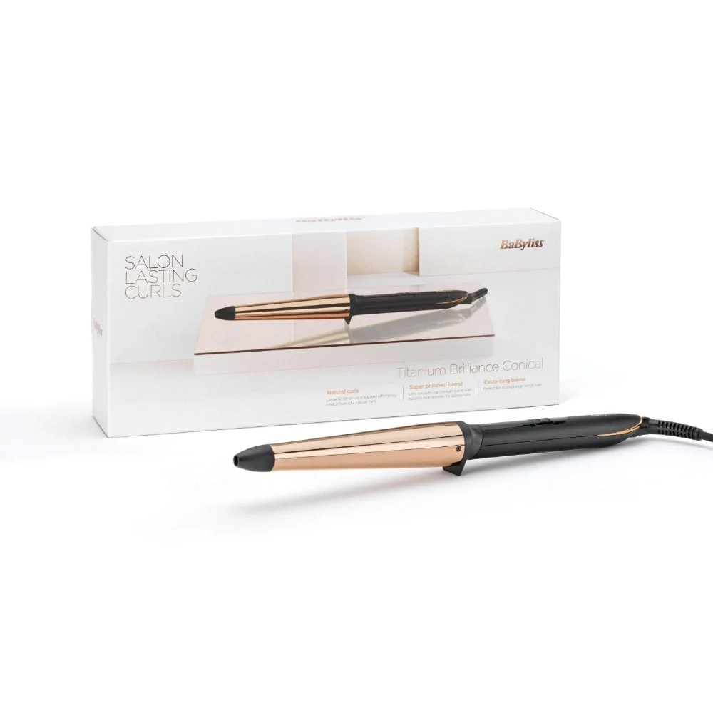 BaByliss Titanium Brilliance Conical Wand 19-32mm Rose Gold 2358U - Image 7