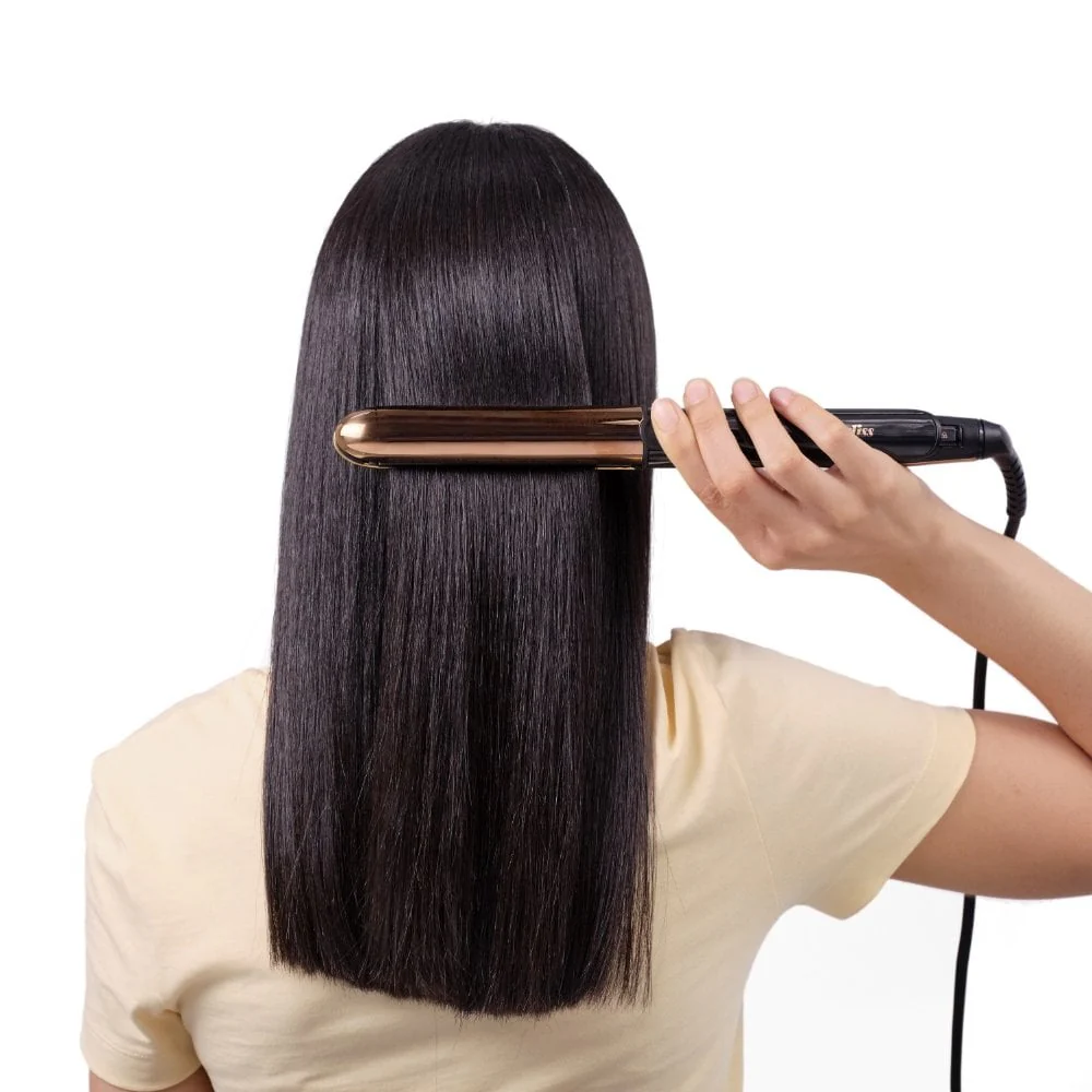 BaByliss Titanium Brilliance Straight & Curl Hair Straightener Rose Gold 2481U - Image 2