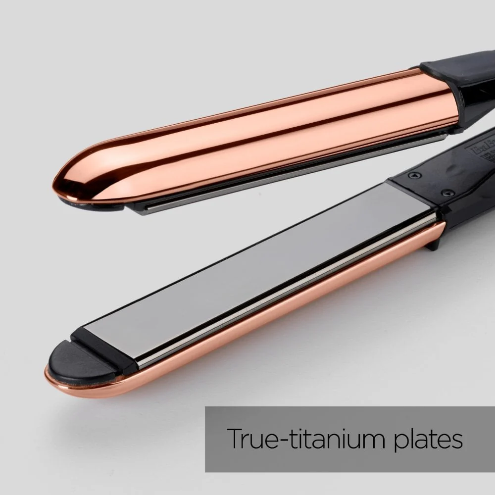 BaByliss Titanium Brilliance Straight & Curl Hair Straightener Rose Gold 2481U - Image 5