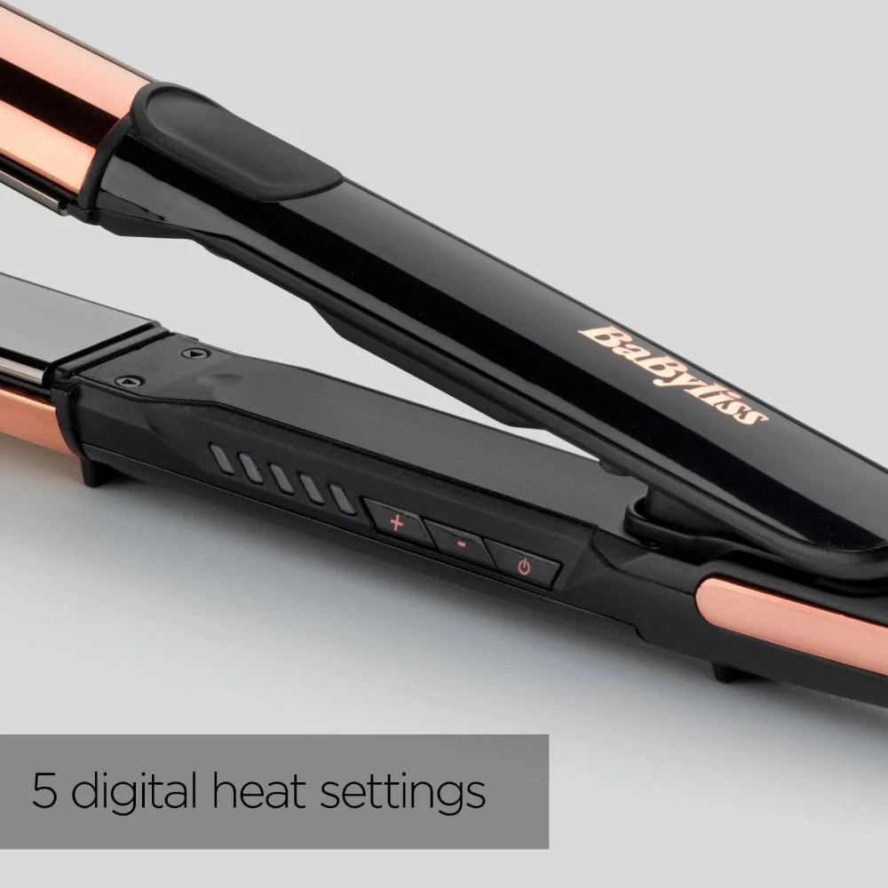 BaByliss Titanium Brilliance Straight & Curl Hair Straightener Rose Gold 2481U - Image 6