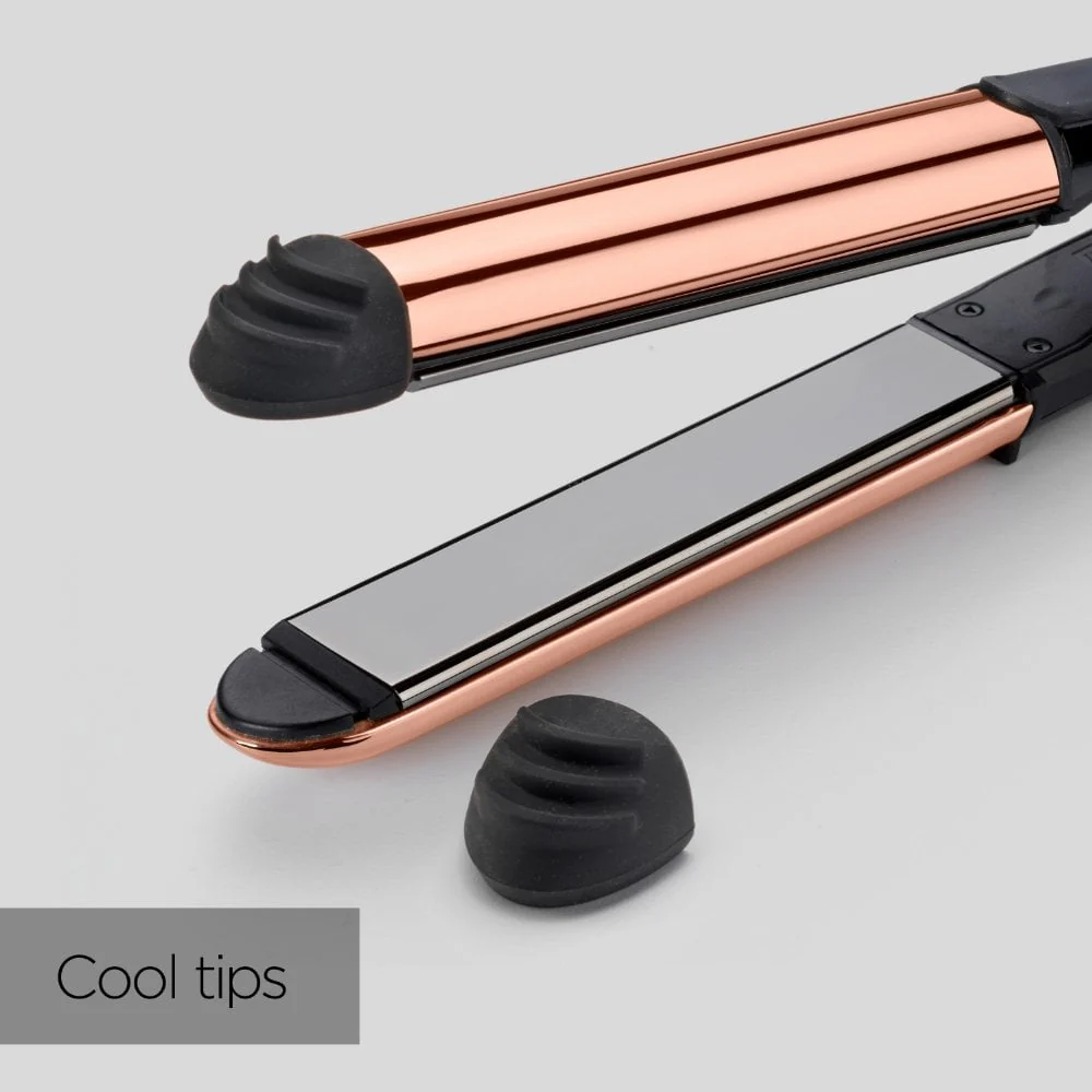 BaByliss Titanium Brilliance Straight & Curl Hair Straightener Rose Gold 2481U - Image 7