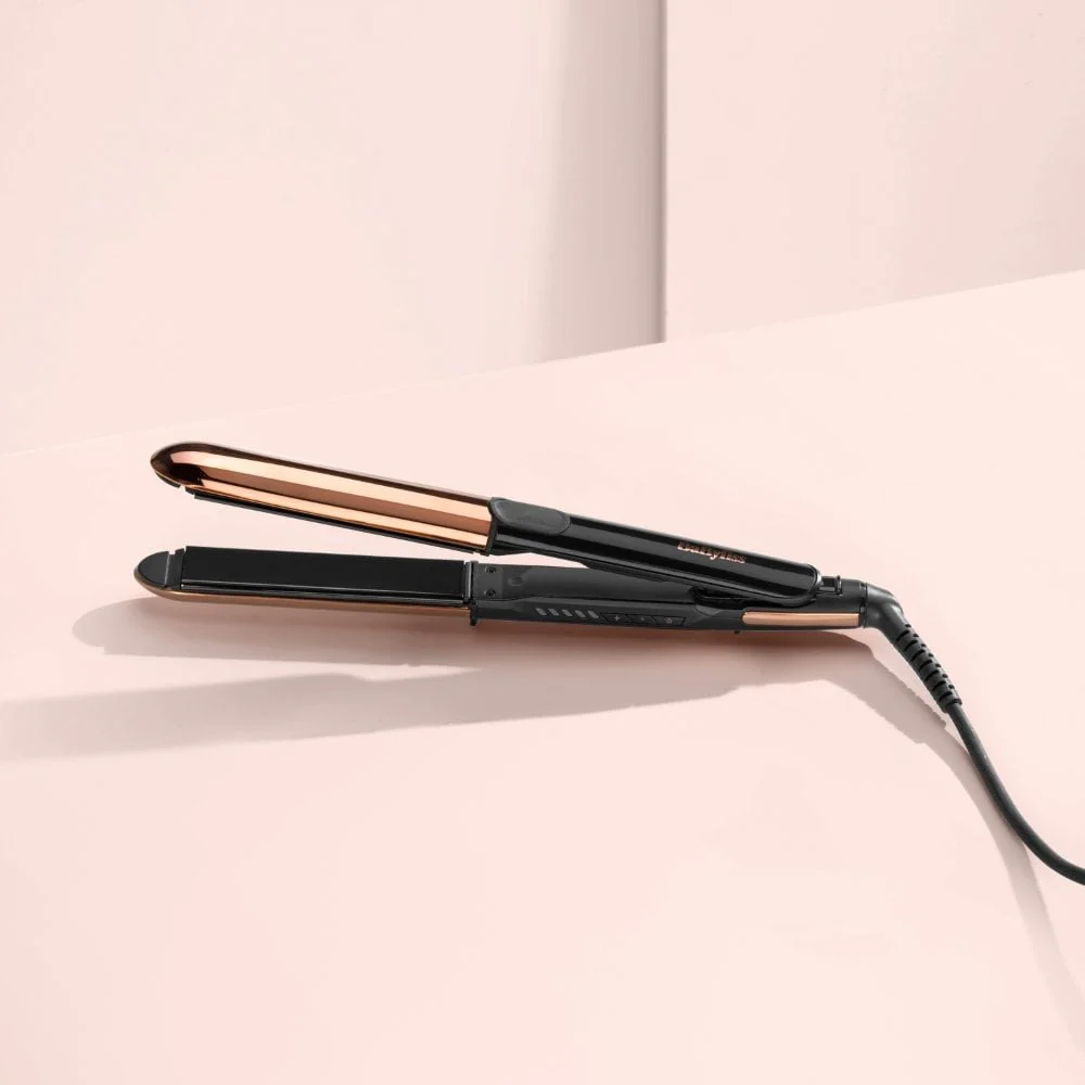 BaByliss Titanium Brilliance Straight & Curl Hair Straightener Rose Gold 2481U - Image 9
