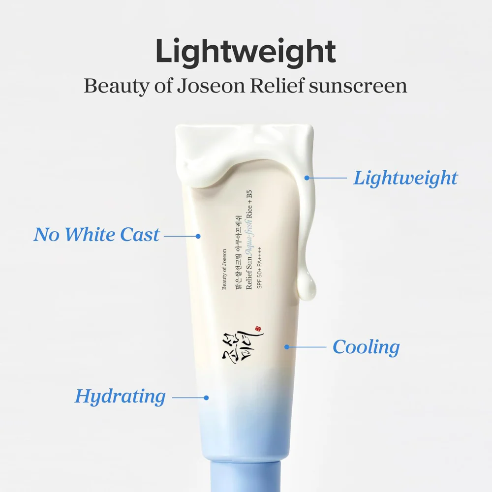 Beauty Of Joseon Relief Sun Aqua-Fresh Rice + B5 Sunscreen PA++++ SPF50+ 50ml - Image 5