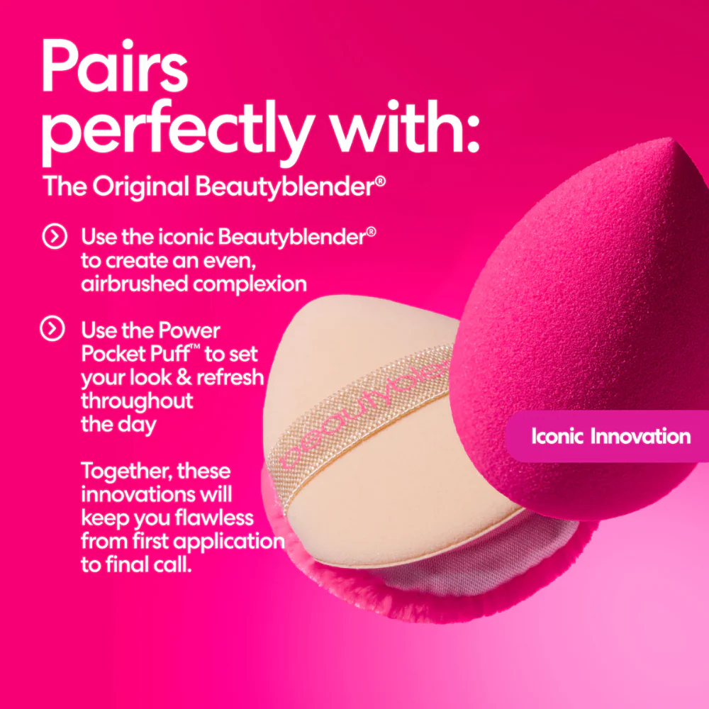 Beautyblender Dual-Sided Power Pocket Powder Puff - Image 4