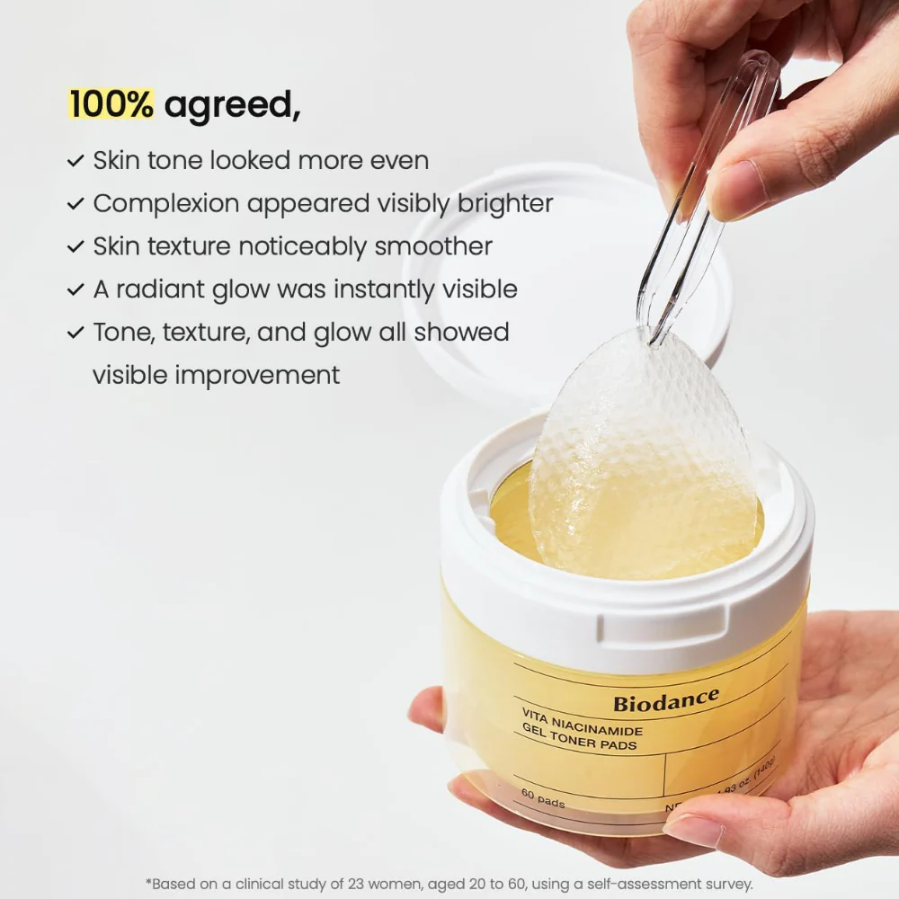 Biodance Vita Niacinamide Gel Toner Pads x60 - Image 4