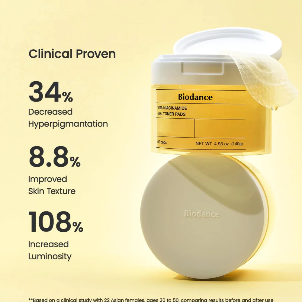 Biodance Vita Niacinamide Gel Toner Pads x60 - Image 5