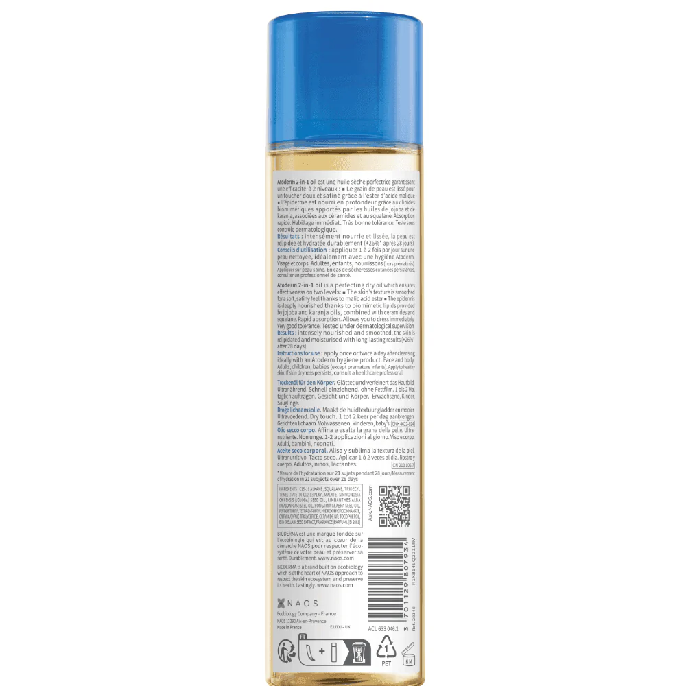 Bioderma Atoderm 2-In-1 Ultra Nourishing Dry Body Oil 150ml - Image 3