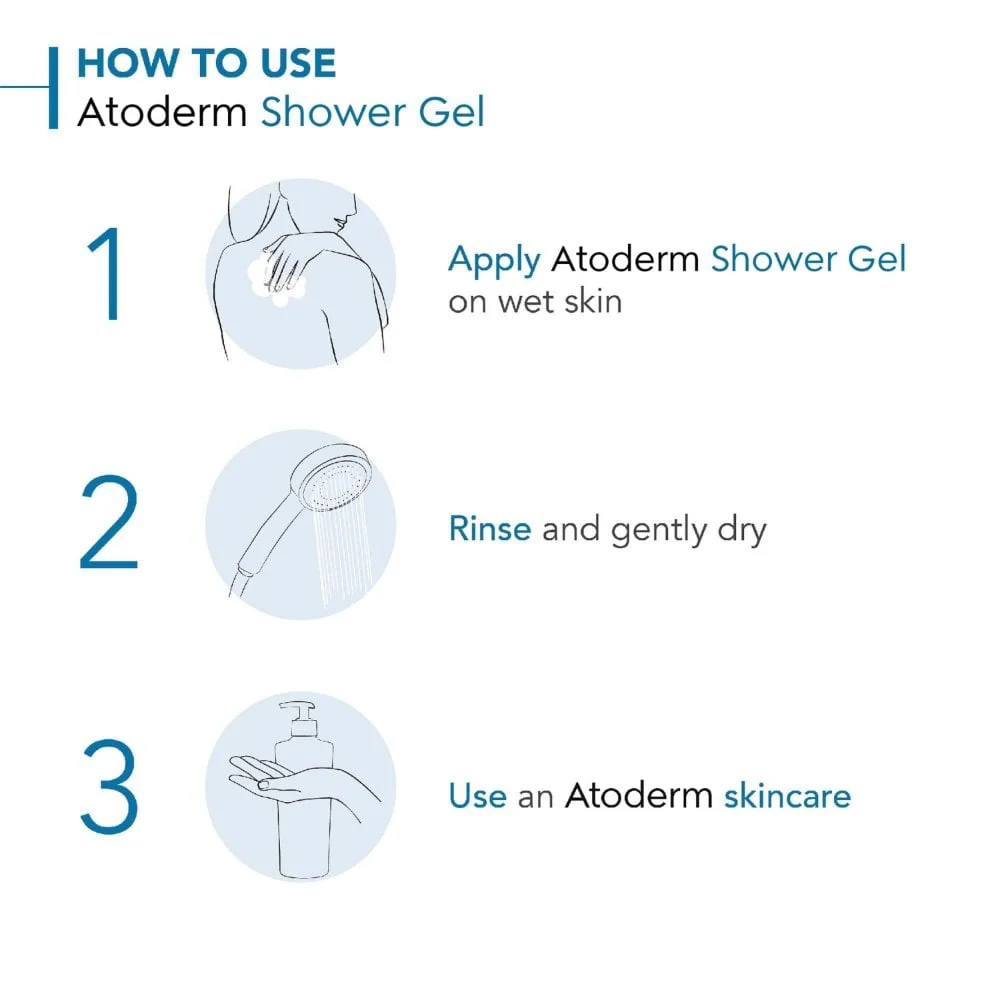 Bioderma Atoderm Ultra Gentle Shower Gel 1000ml - Image 4