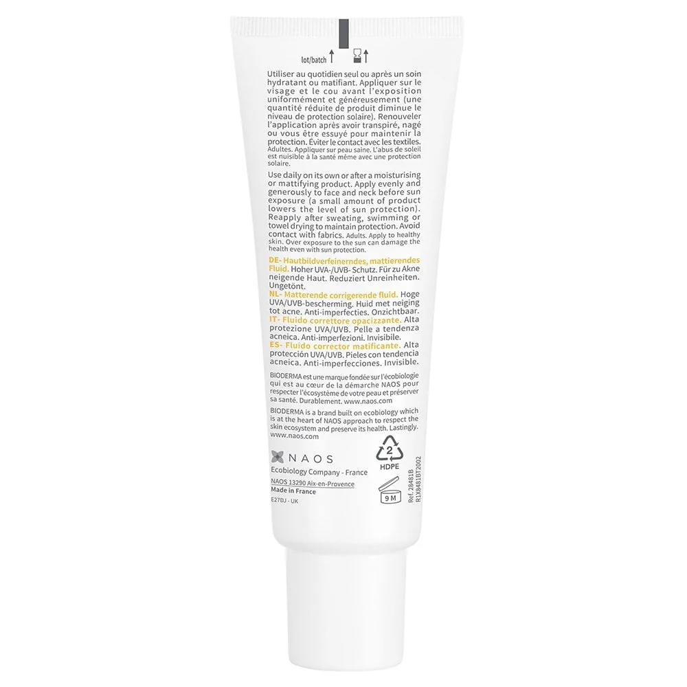 Bioderma Photoderm High Protection AKN Mat Correcting & Mattifying Fluid SPF30 40ml - Image 2