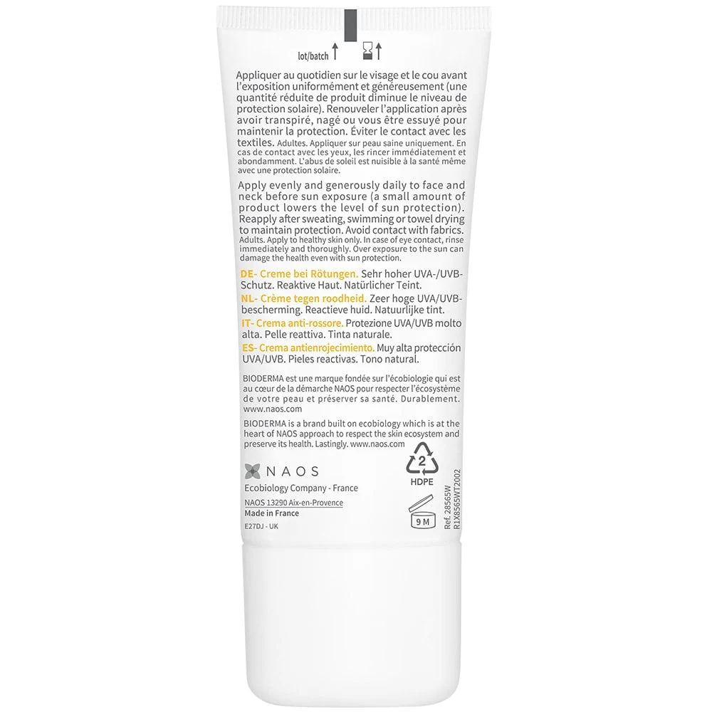 Bioderma Photoderm Very High Protection Anti-Redness Naturally Tinted Cream SPF50+ 30ml - Image 2