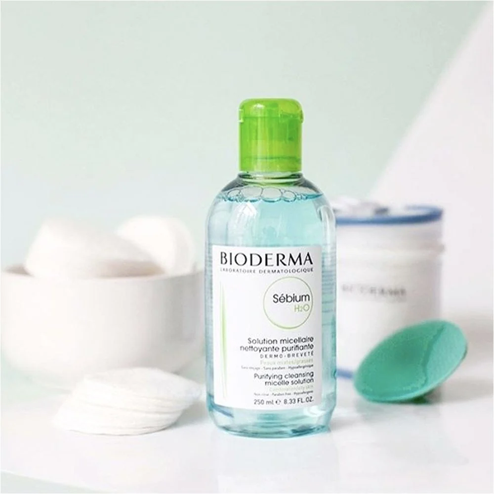 Bioderma Sebium H2O Micellar Water Makeup Removing Cleanser 250ml - Image 3