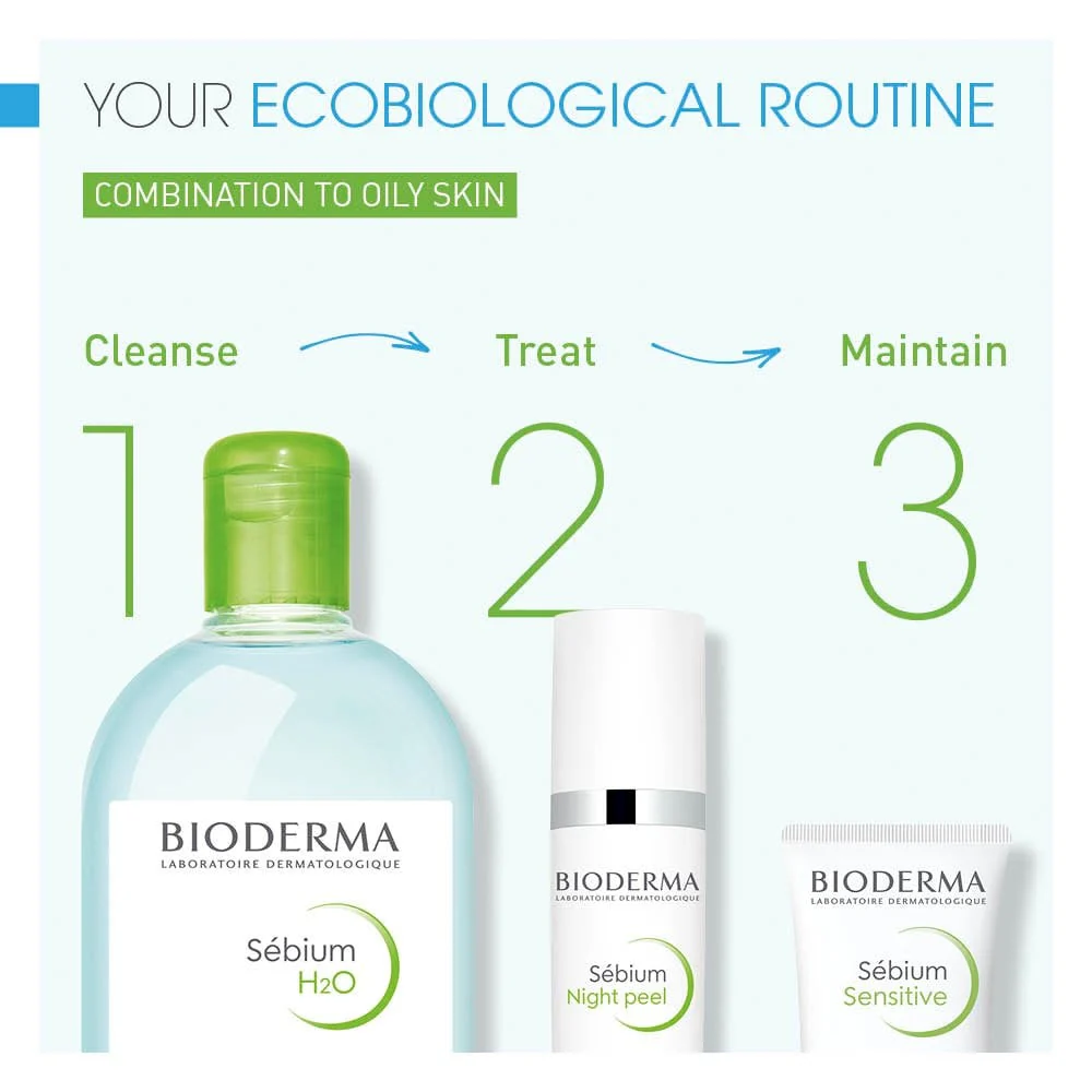 Bioderma Sebium H2O Micellar Water Makeup Removing Cleanser 250ml - Image 4
