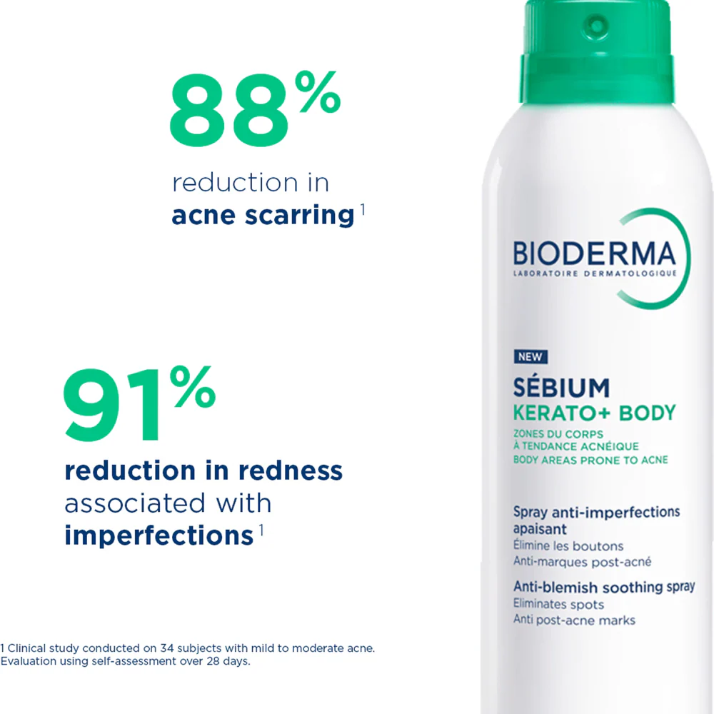 Bioderma Sebium Kerato+ Anti-Blemish Soothing Body Spray 150ml - Image 4