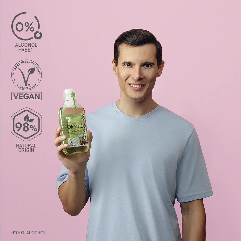 Biomed 98% Natural Gum Health Multiactive Mouthwash 500ml - Image 4