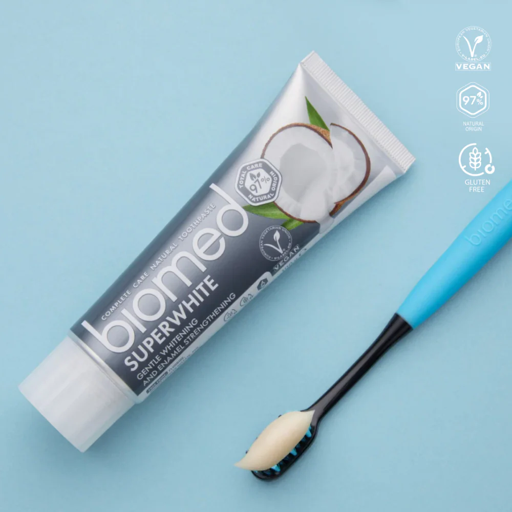 Biomed Superwhite 97% Natural Gentle Whitening & Enamel Strengthening Toothpaste 100g - Image 3