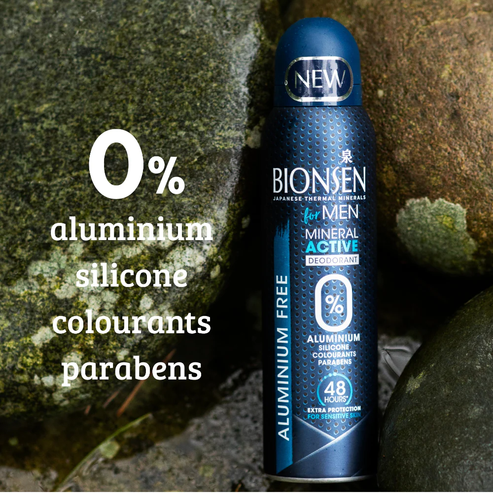 Bionsen Mineral Active Deodorant Aerosol Spray For Men 150ml - Image 2