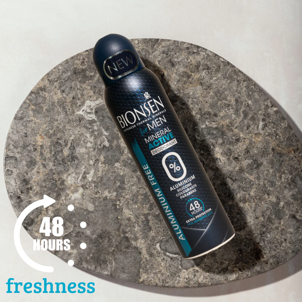 Bionsen Mineral Active Deodorant Aerosol Spray For Men 150ml - Image 3