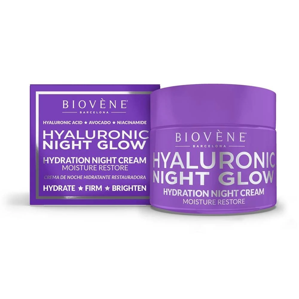 Biovene Hyaluronic Night Glow Moisture Restore Hydration Night Cream 50ml - Image 2