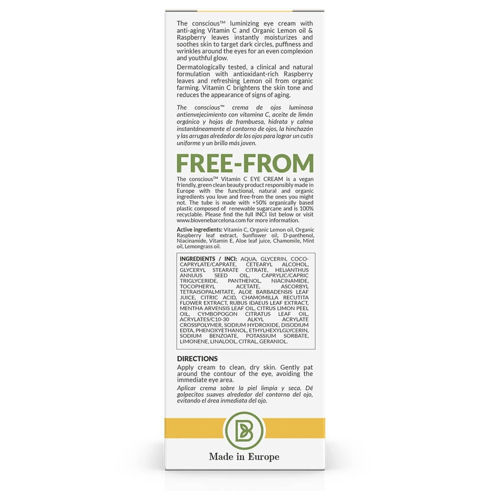 Biovene The Conscious No. 1 Vitamin C Luminising Anti-Ageing Eye Cream 30ml - Image 5