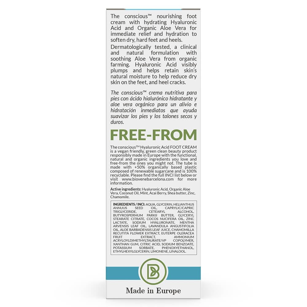 Biovene The Conscious No. 4 Hyaluronic Acid Immediate Relief Foot Cream 50ml - Image 5