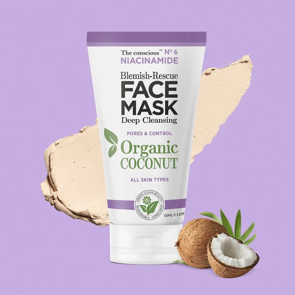 Biovene The Conscious No. 6 Niacinamide Blemish-Rescue Deep Cleansing Face Mask 50ml - Image 6