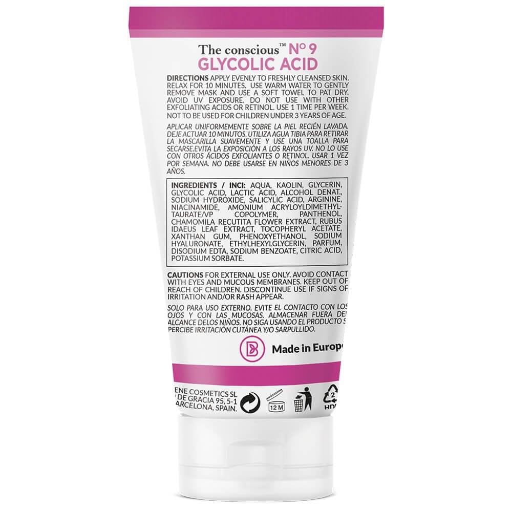 Biovene The Conscious No. 9 Glycolic Acid Smooth Babyface Exfoliating Face Mask 50ml - Image 3