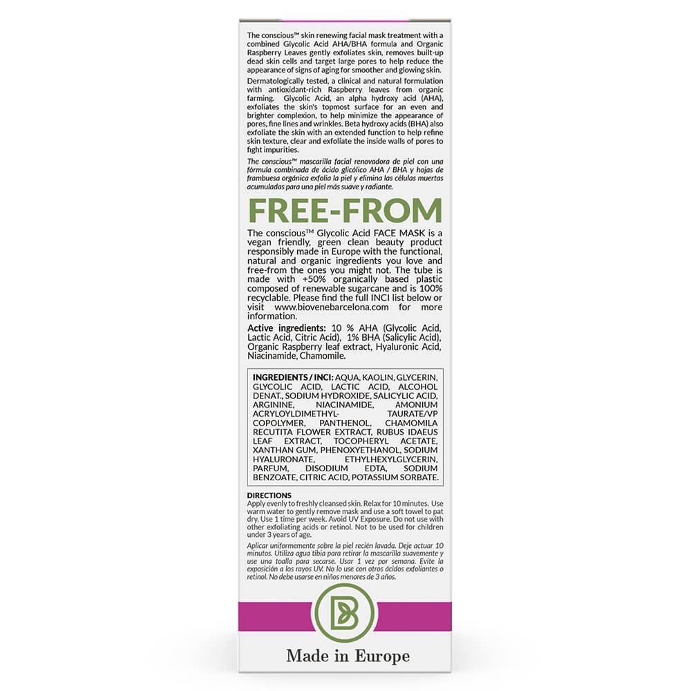 Biovene The Conscious No. 9 Glycolic Acid Smooth Babyface Exfoliating Face Mask 50ml - Image 5